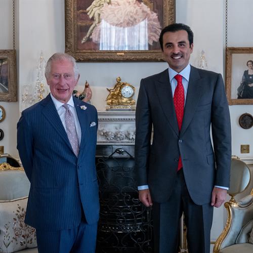 HH Sheikh Tamim bin Hamad Al-Thani with HRH Prince Charles